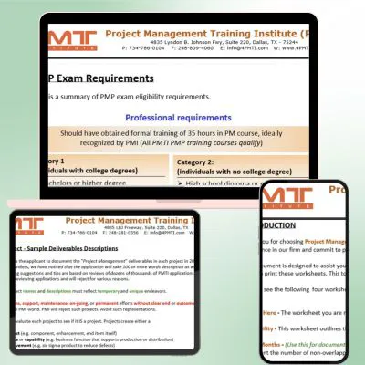 Our Proprietary PMP Application Preparation Tool